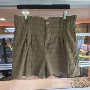 Cabincore Weekend Casual Shorts Good Luck Gem Green High Waist Shorts